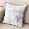 Luxuriöse Grau-Weiß Jacquard Kissenhülle Geometrische Blatt Muster Überwurf Kissenbezug Dekorativ für Sofa Couch Wohnzimmer Heimdekoration
