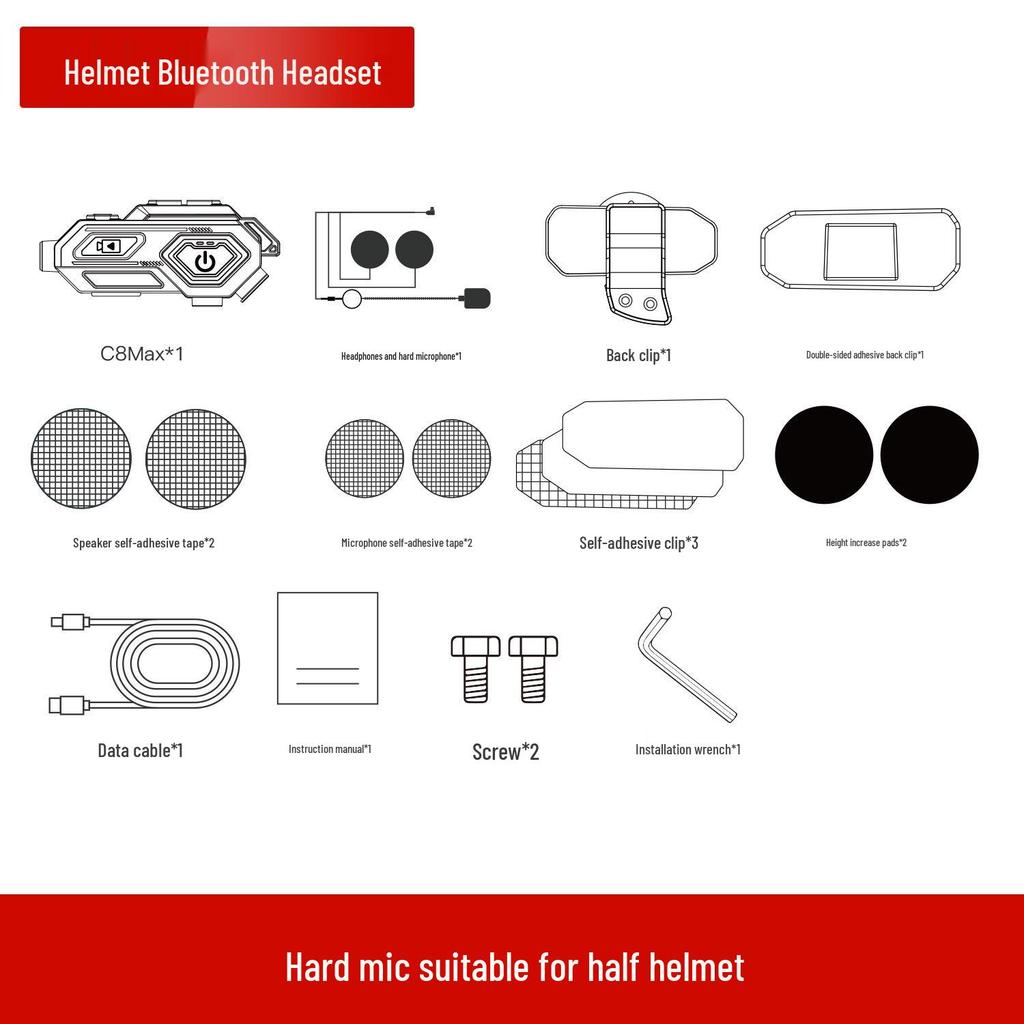 Multifunctional Bluetooth Motorcycle Helmet Headset with 600m Intercom, HD Video Recording, Photography, and Long Battery Life.