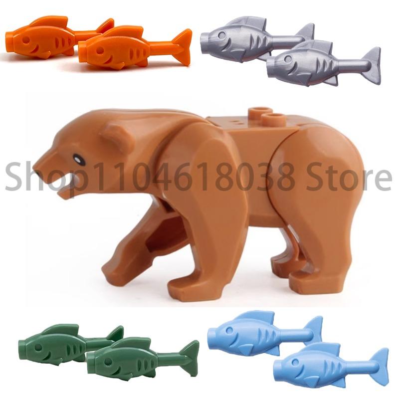 City Animal Zoo Farm MOC Building Block Pig Chicken Sheep Crocodiles Panda Dolphin Elephant Gorilla Fruit Eagle Bricks Toys A31