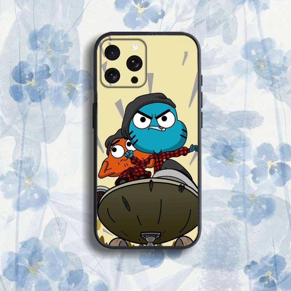 A-Amazing W-World Gumball Phone Case For iPhone 17,16,15,14,13,12,Pro,Max,Plus,E,SE4,Air,Mini Black Soft Box