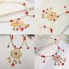 Stylish Chinese Necklace with Ancient Bell Pendant Intricately Crafted Necklace Accessory Perfect for Hanfu Enthusiasts