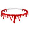 Halloween Blood Halskjede Kvinner Chokers Halskjeder Halloween Party DIY-dekorasjoner Skrekkrekvisitter Barn Leketøy Gave Haunted House