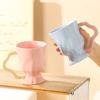 Contrast Color Ceramic Goblet Wine Glass High Looking Girls Cup Souvenir Mug Home with Water Cup Underglaze Color Men