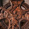 Vintage St. Michael's Church Orthodox Archangel Cross Home Wall Decor, Wood Carving, Table Decoration