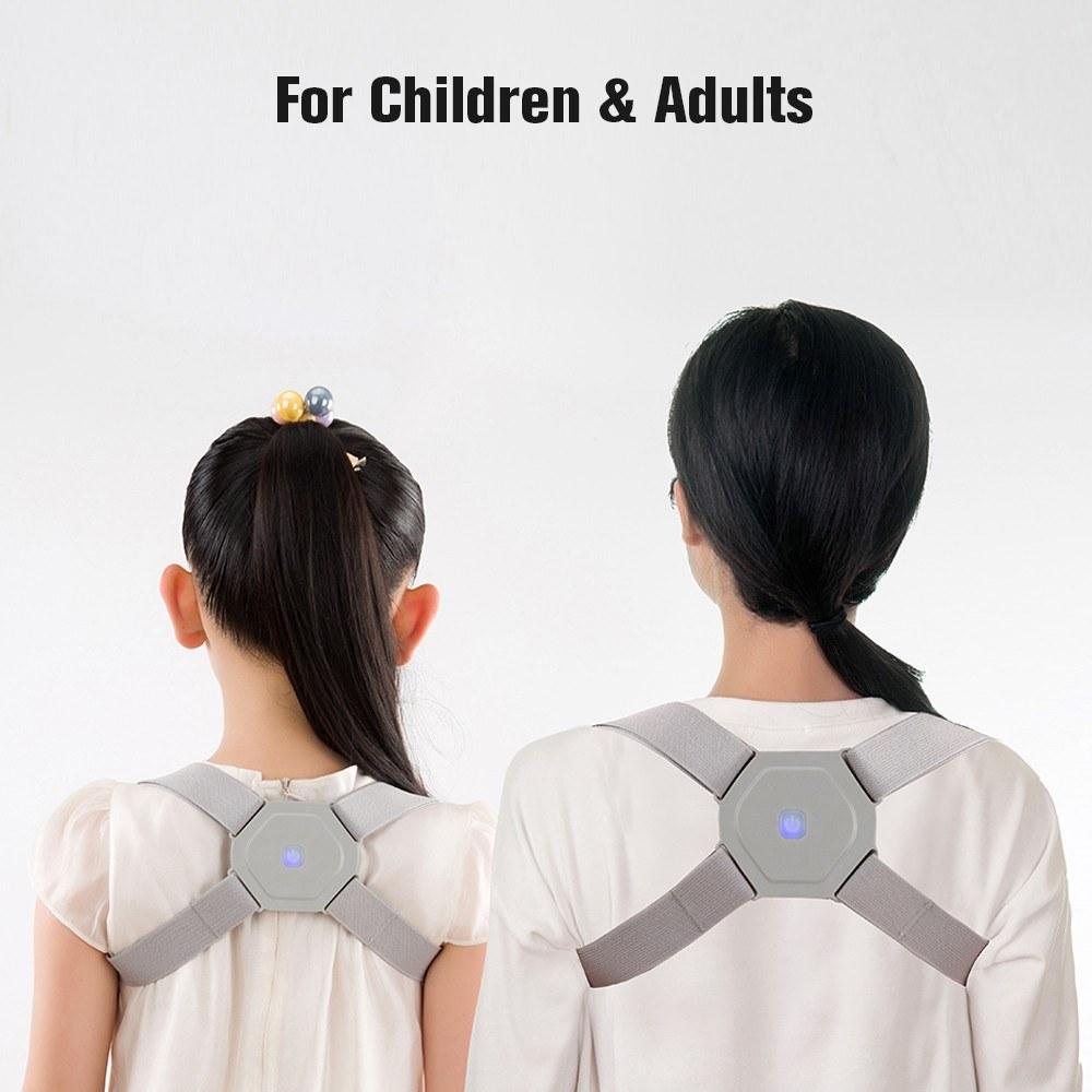

Adult Kid Posture Corrector Adjustable Angle Straightener Back Brace with Built-in Smart Sensor Vibration Reminder Type A
