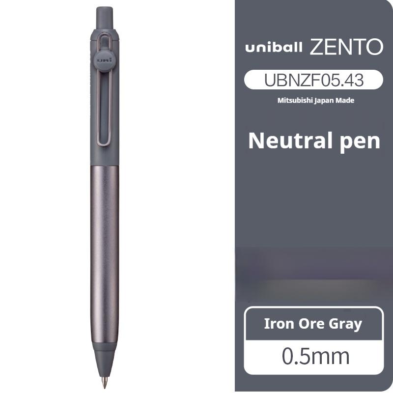 Japanese uni-ball ZENTO Gel Ink Pen Limited Flow Model Metal Push Ultra-Smooth Writing 0.38/0.5mm Signing for Students Business