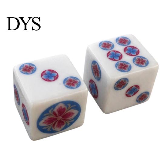 Multiplayer Spielwürfel 2 Stück 25MM Mahjong Set, Dekorativ für Tischspiel, Brett Leicht zu Lesen Casino Motto Party, Mah Jongg Zubehör, Geschenk Männer Frauen