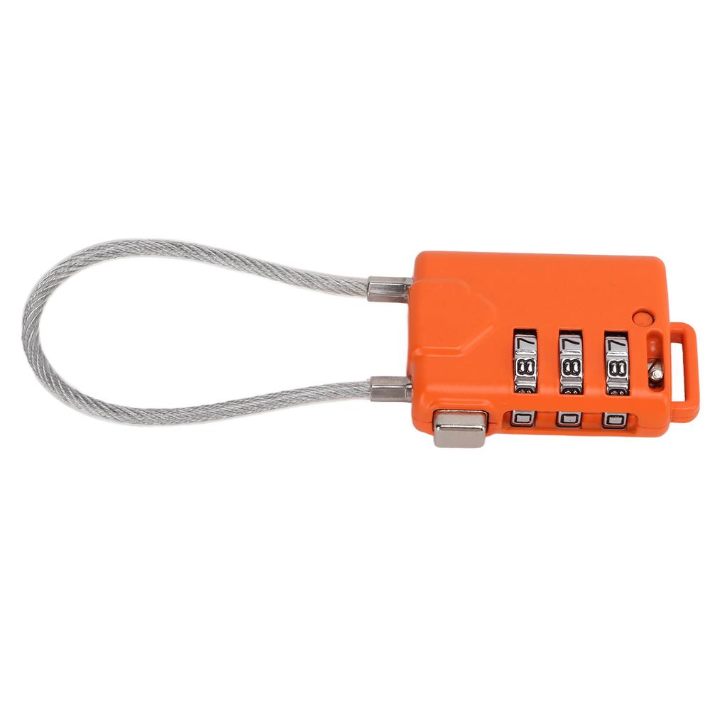 Luggage Lock TSA Approved 3 Digit Password Resettable Orange Combination Padlock for Travel