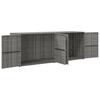 Vidaxl Armadietto da Giardino, Grigio, 198X55,5X80 Cm, Rattan PE