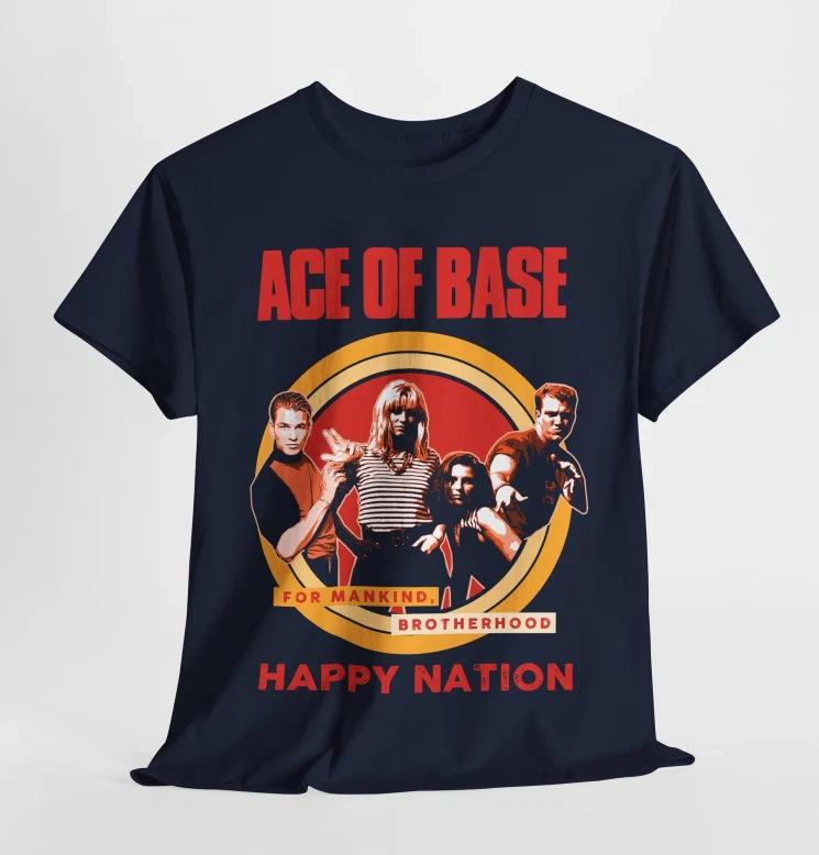 Ace of Base Retro Tee, 90s Music Band Graphic T-Shirt 4XL