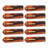 10pcs Brown Folding Pocket Comb Gold Buckle Handmade Comb Portable Fine Tooth Comb  For Men