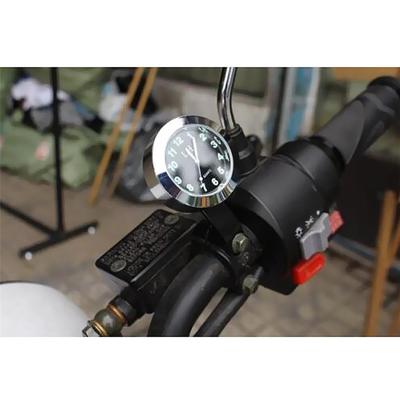 Diameter 43mm Motorcycle Handlebar Mount Dial Clock Waterproof Luminous At Night
