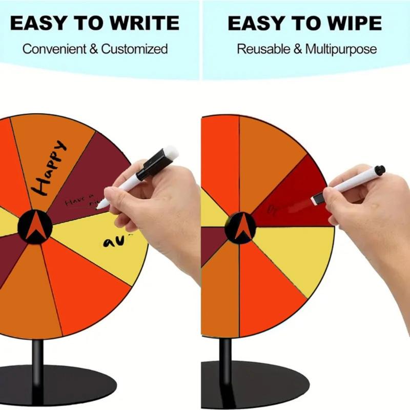 Desktop Prize Turn Plate Fortune Wheel Spinnings Game Lucky Draws Rotating wheels Erasable Fortune Wheel