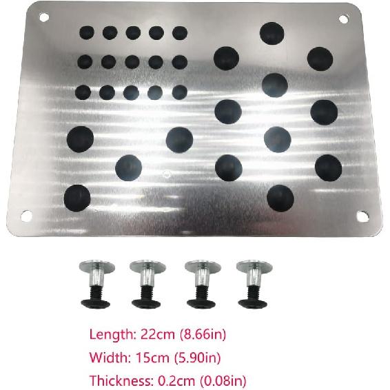 Car Truck Floor Mat Carpet Heel Pad Plate Rest Footrest Foot Pedal