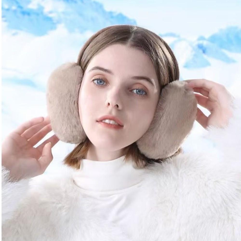 Folding Plush Earmuffs Faux Fur Earflap Protection Fashion Ear Warmer Outdoor