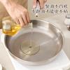 Titanium stainless steel frying pan deep large capacity lotus leaf pattern pan household non-stick wok pan