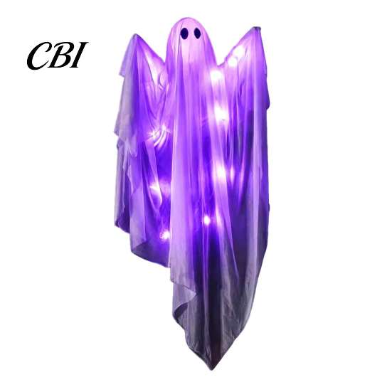 Floating Visual Effect Props Halloween Hanging Light Up Ghost Decoration, Large Spooky Flying for with LED Lights Front Yard Patio Lawn Garden