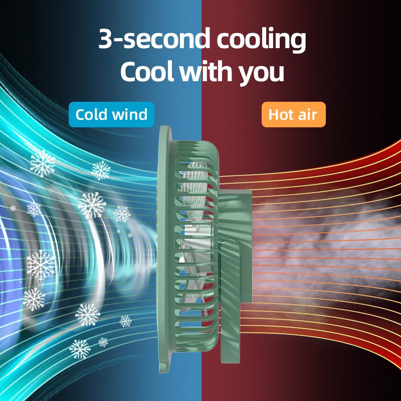 Lampă de masă portabilă Ventilator electric Mini ventilator de birou de vară Ventilator de tavan reîncărcabil prin USB Ventilatoare de bucătărie și de camping în aer liber