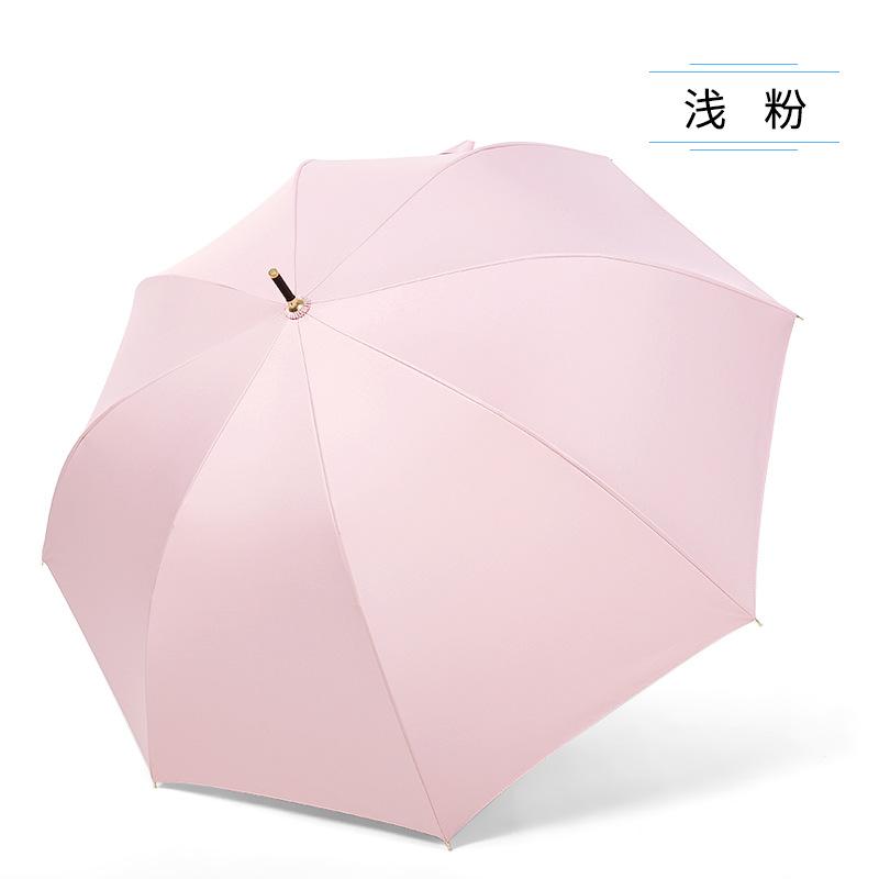 Japanese small fresh 8 bone vinyl straight rod umbrella long handle umbrella simple retro advertisement