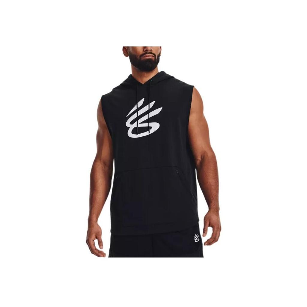 Under Armour Curry Series Casual Basketball Sleeveless Hoodie Men Tops Black 1370270-001
