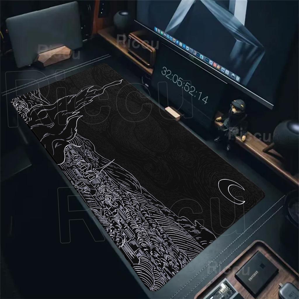 Van Gogh's Oil Painting Mouse Pad Starry Night Large Rubber XXL PC Desk Accessories Mousepad for Office&Gamer Keyboard Decor Mat