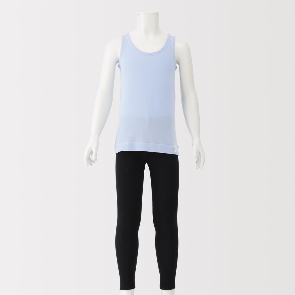 MUJI Smooth Cotton Tank Top Light Size 140 Kids' (Innerwear) Unisex, Blue, (FF0P0A6S)