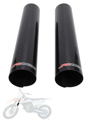 JFG Motorcycle Front Fork Guard Fork Cover 170mm Carbon General Purpose Inner Diameter Adjustable Left and Right Set Dustproof Protector Dress Up