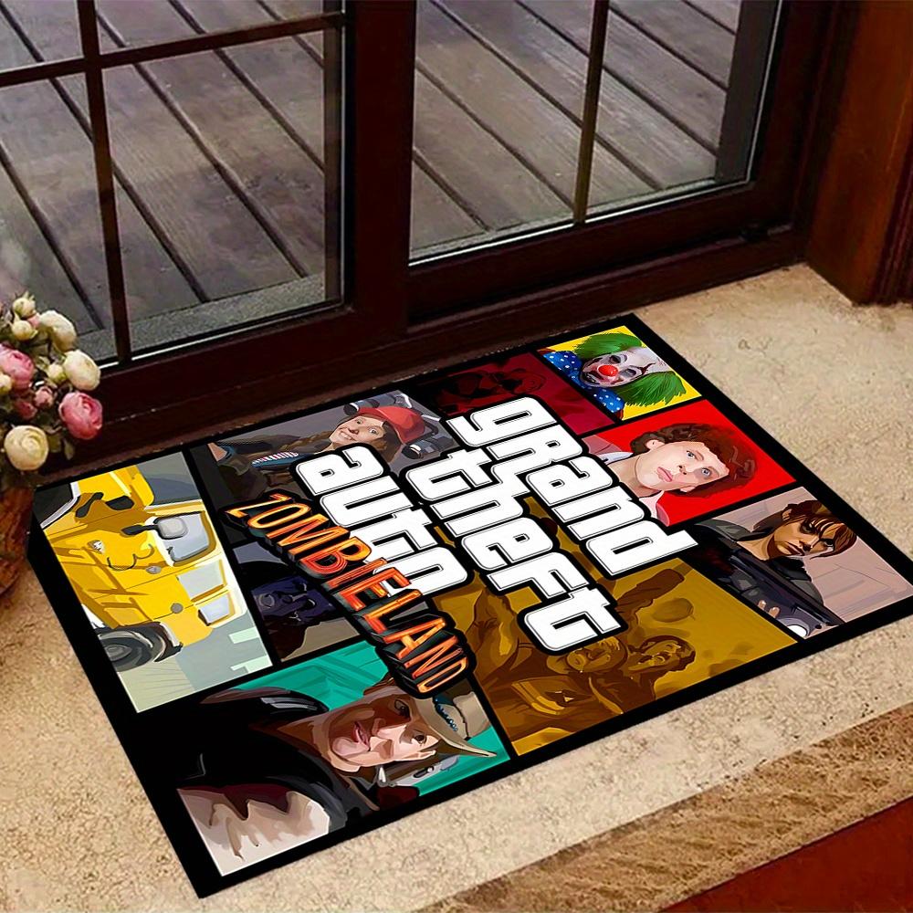 Grand Theft Auto Zombieland Premium Crystal Velvet Area Classic Design Nonslip Durable Polyester Area Rug For Bedroom Playroom Living Room Or Office