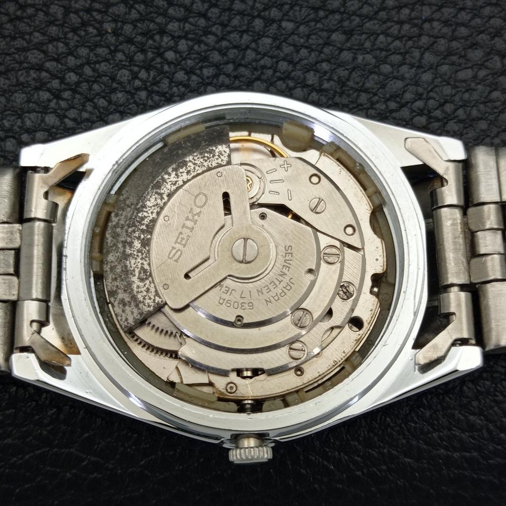 REFURBISHED SEIKO 5 AUTOMATIC MENS WATCH JAPAN MADE GREY DIAL CUSTOM a440031-2 QV90-a440031