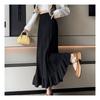 Navava Hem Point Banding Knit Long Skirt Ns374