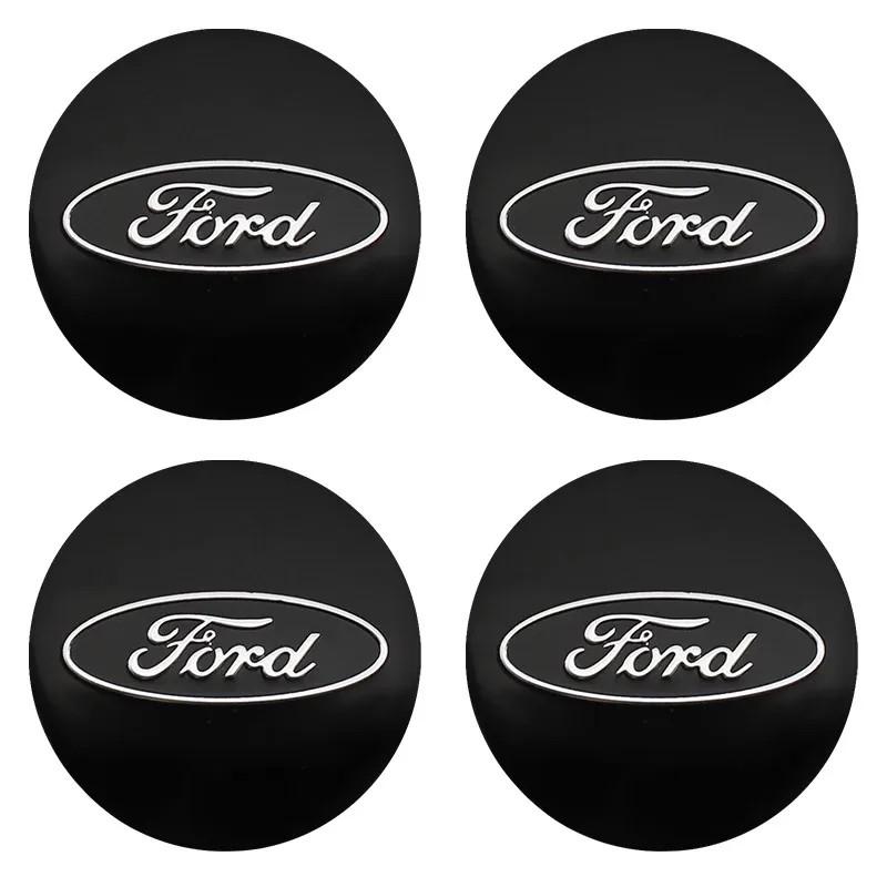 4pc 56+60mm Car Wheel Center Hub Cap Badge Emblem Decal Wheel Sticker For Ford Focus MK2 Fiesta Ranger Mondeo Escort Falcon Flex