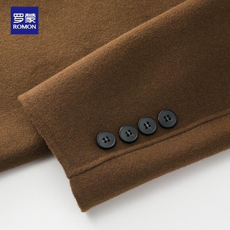 ROMON Men's Mid-Length Slim-Fit Double-Faced Wool Coat