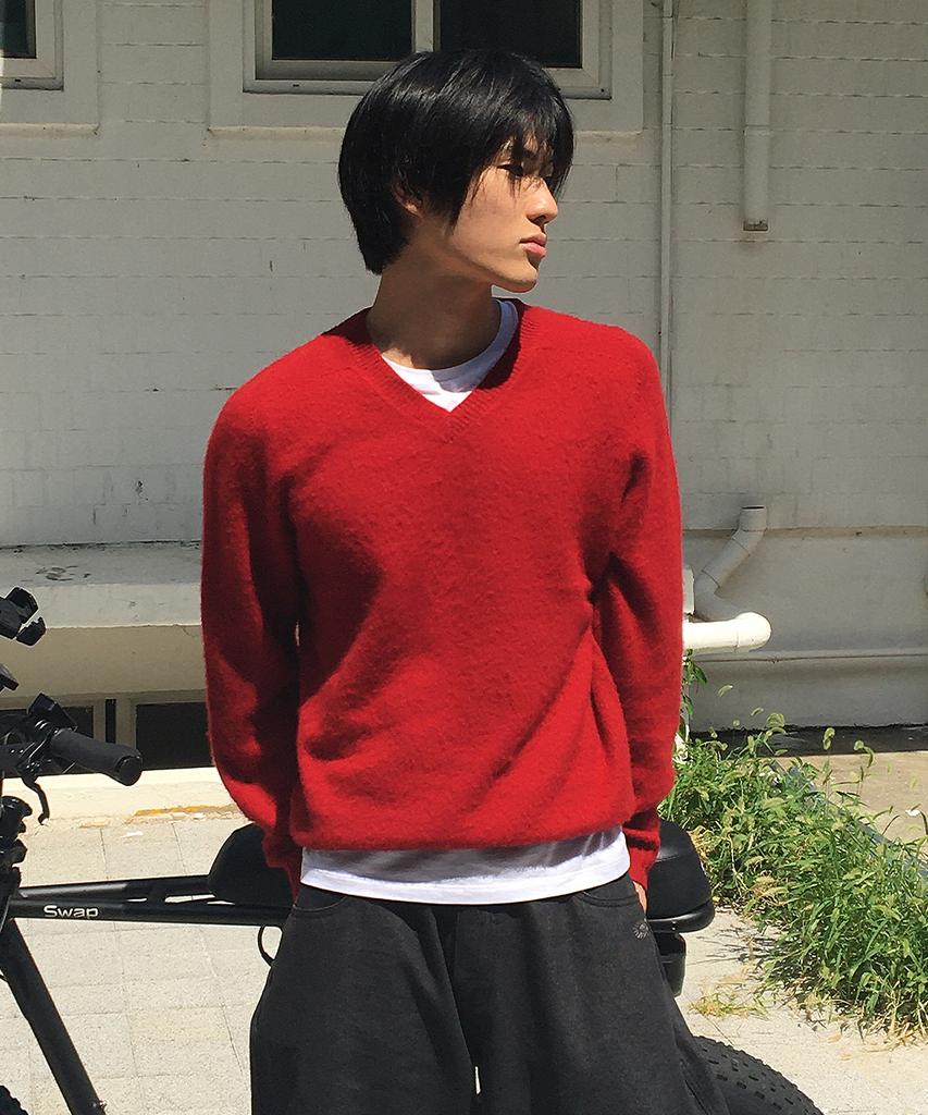 INTEMPOMOOD V-Neck Shaggy Dog Soft Wool Knit: 5 Colors