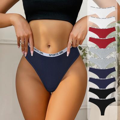 Bavlněné Sexy Kalhotky s Nízkým Pasem a Šňůrkami Velké Sportovní Fitness Prodyšné Dámské Tanga