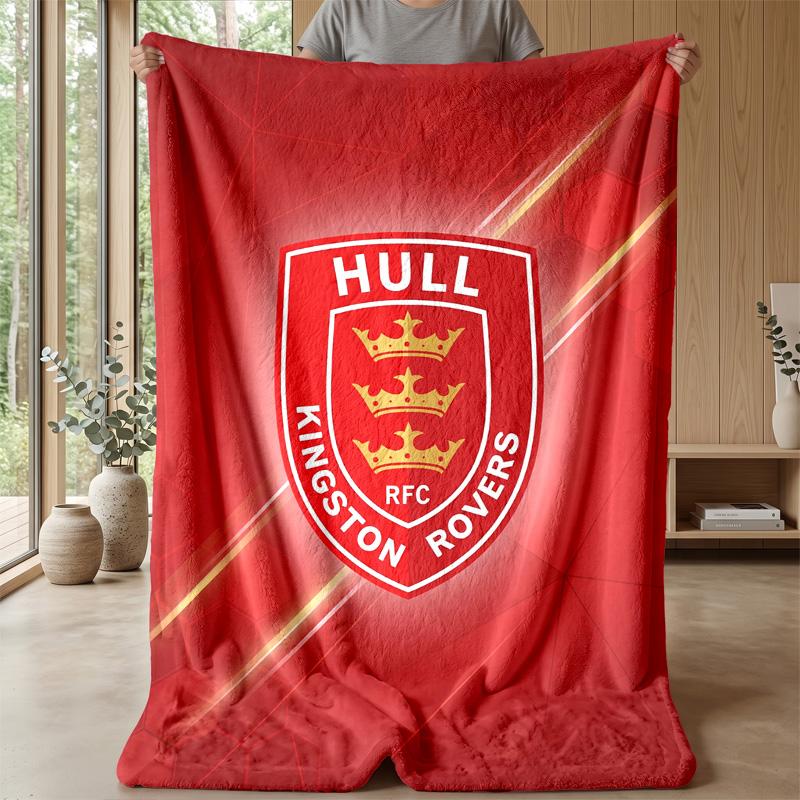 Coperta in Pile Flannel Hull KR Coperta Calda e Accogliente per Divano Letto Viaggio Uso in Tutte le Stagioni