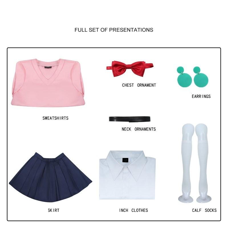 

Персонаж Дандадан Момо Хэллоуин Косплей Украшение Костюм Набор Выступление L