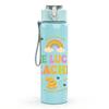 1PC One Lucky Teacher Rainbow Clover 750ml Color Plastic Sports Water Bottle Leakproof Flip Straw Lid Suitable for Sports Office Home Use