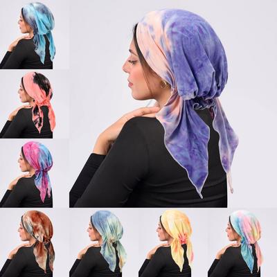 Print Moslim Vrouwen Hijab Turban Hoed Mutsjes Bonnet Pet Bandana Hoofddoek
