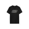 Logo Print Round Neck Pullover Short Sleeve T-Shirt Unisex Tops Carbon-Black L222U064