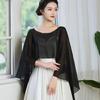 Breathable Polyester Yarn Shawl Wrap For Women Outdoor Activity Sun Protective Capes Scarf for Vacation and Formal Event