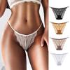Women Briefs Sexy Panties Thin Belt Full Lace Thin Underpant Breathable Comfortable Ladies Panties Large Backless Matching Panties Thong