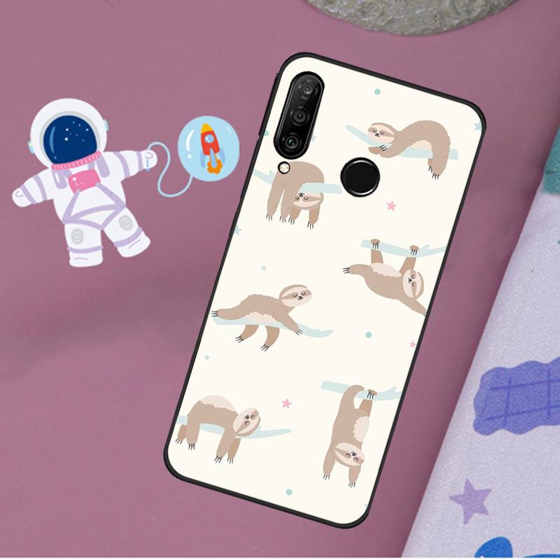 Funny Cute Sloths For Huawei Nova Y72 Y73 Y60 Y70 Y90 Y61 Y91 7i 8i 11i 12i 12s 9 10 SE P20 P30 P40 Lite Case