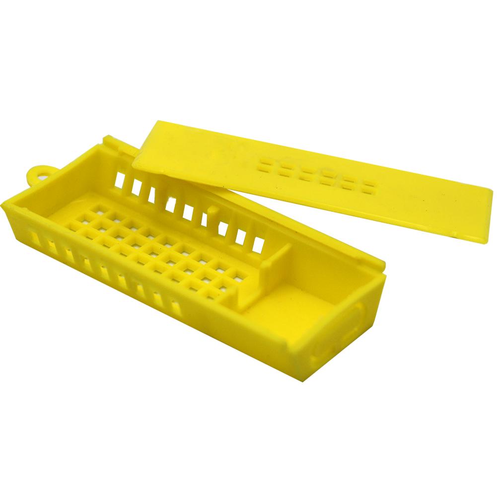 100Pcs Queen Bee Transport Cages Bee Queen Rearing Cage Cell Plastic Post Transmit Move Mail New King Transparent Yellow/White