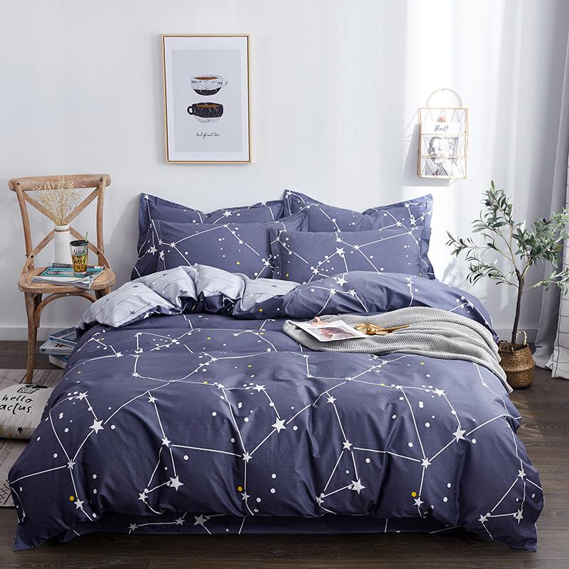 Constellation 100% Cotton Duvet Cover Set, Space Star Celestial Galaxy Astrology Bedding for Kids Boys Men Soft Bedroom Decor