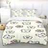 2/3Pcs Cartoon Girls Bedding Set Cute Duvet Cover Childlike Vivid Colors Innocence Bedroom 100% Polyester Adult Gift