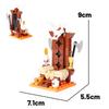 Medieval City MOC Building Blocks Soldier Figures Guard Tower Watchtower Hanging Cage Shield Weapon Accessory Bricks Kids Toys