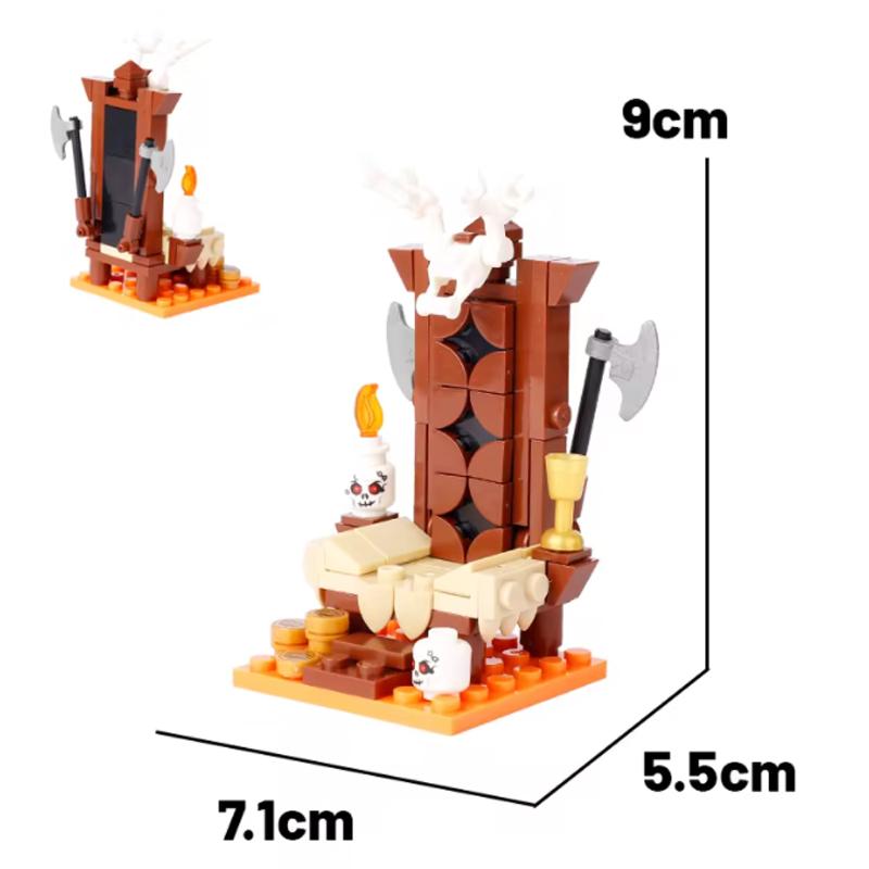 Medieval City MOC Building Blocks Soldier Figures Guard Tower Watchtower Hanging Cage Shield Weapon Accessory Bricks Kids Toys