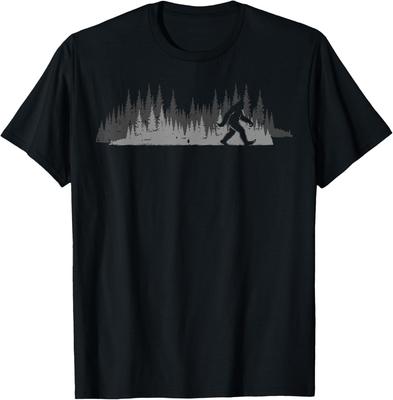 Bigfoot Walking Forest Sasquatch Woods Parks Women Men  Unisex T-Shirt Mens Womens Tees Top