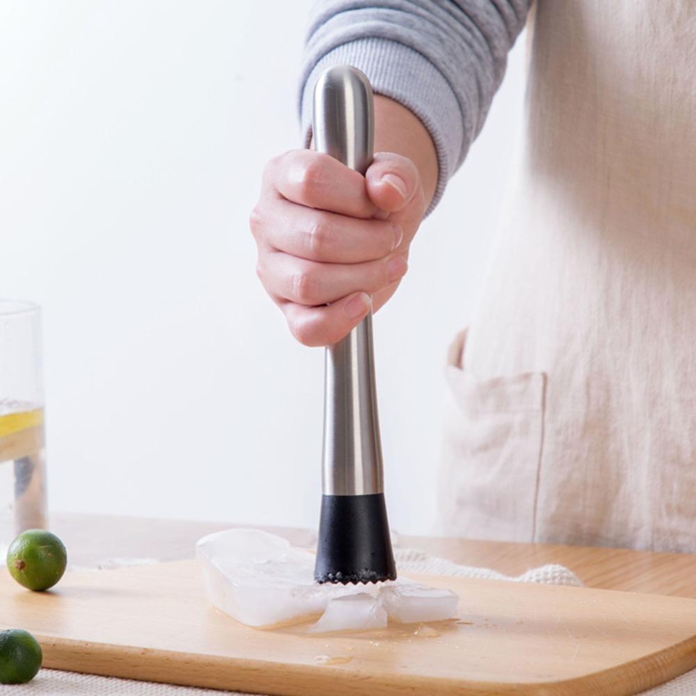 Long Handle Ice Crushing Rod Stainless Steel Bar Muddler Stick Cocktail Muddler  Cocktail Making