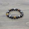 10MM Tiger Eye & Obsidian Magnetic Bracelet - Fashionable & In Stock